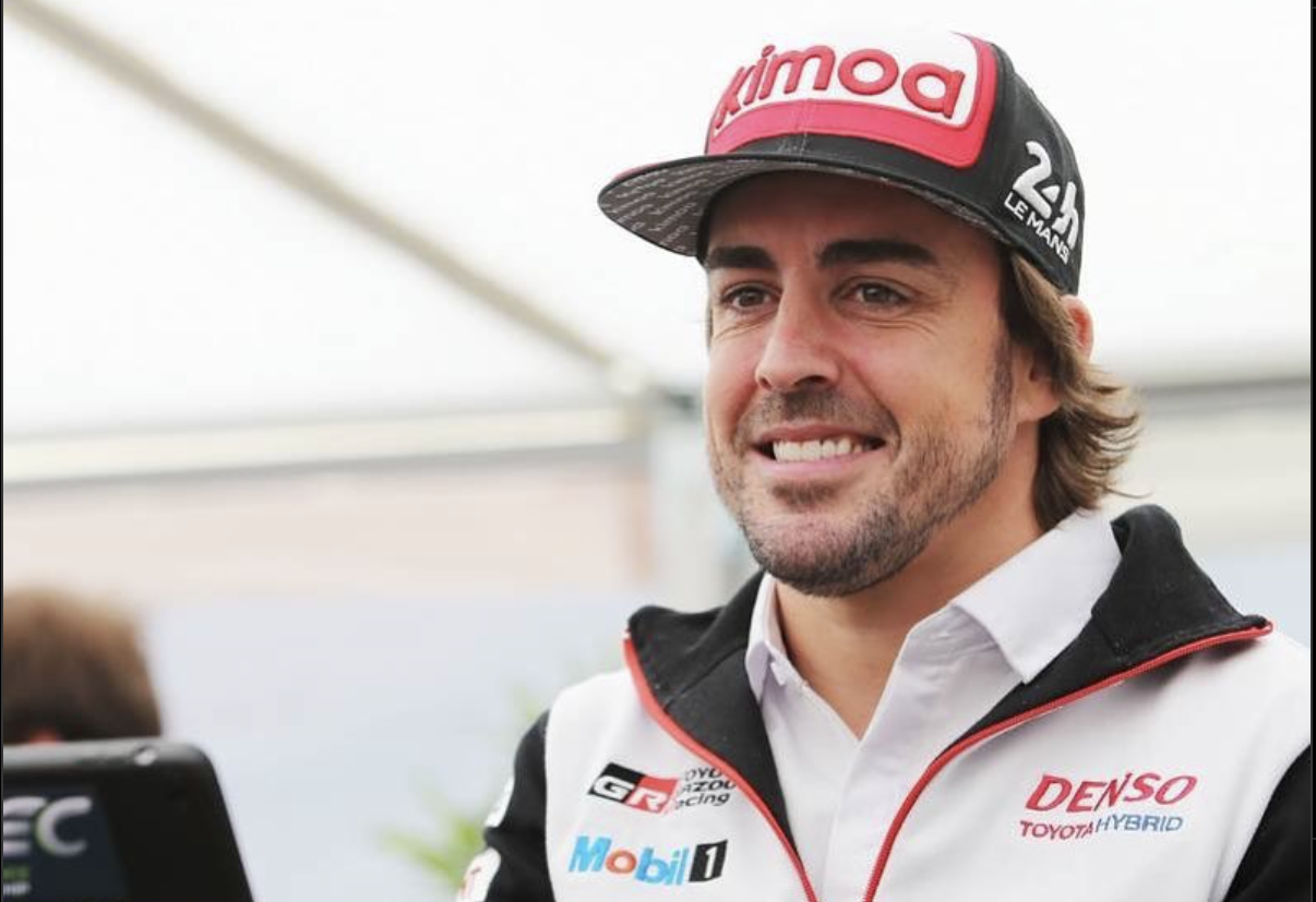 F1 driver Fernando Alonso at Le Mans in 2018